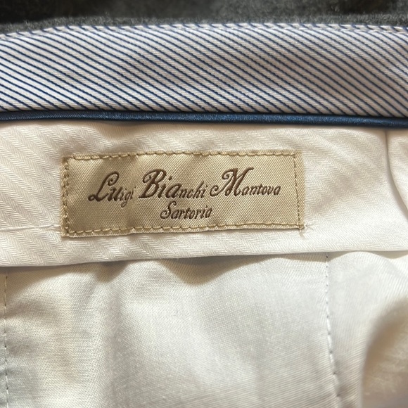 Luigi Bianchi Mantova Woolen Flannel dress pant. - Picture 4 of 10